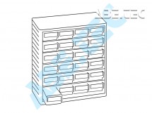 ESD skříň k ukládání malých součástek 291 ESD