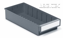 Treston - Policový zásobník 4020-3, 400 x 186 x 82 mm, šedý