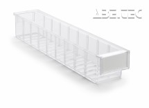 Treston - Policový zásobník 5010-1, 500 x 92 x 82 mm, transparentní
