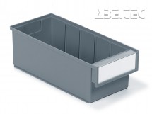 Treston - Policový zásobník 3015-3, 300 x 132 x 100 mm, šedý