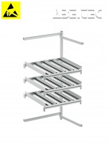 Treston - Boční-zadní rozšíření Treston FiFo Flow Rack, M900, ESD, 933x735x1860mm, TFR900SRE-49