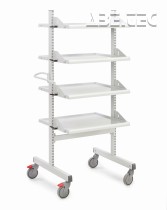 Treston - Průmyslový vozík Treston Multi Trolley M900, vysoký, 4 nastavitelné police, TMTH9-002-41