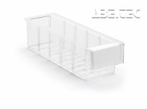 Treston - Policový zásobník 3010-1, 300 x 92 x 82 mm, transparentní