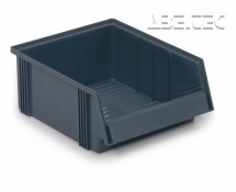 Treston - Stohovací zásobník 3040-3, 400 x 310 x 156 mm, šedý