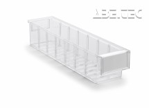 Treston - Policový zásobník 4010-1, 400 x 92 x 82 mm, transparentní