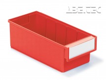 Treston - Policový zásobník 3015-5, 300 x 132 x 100 mm, červený